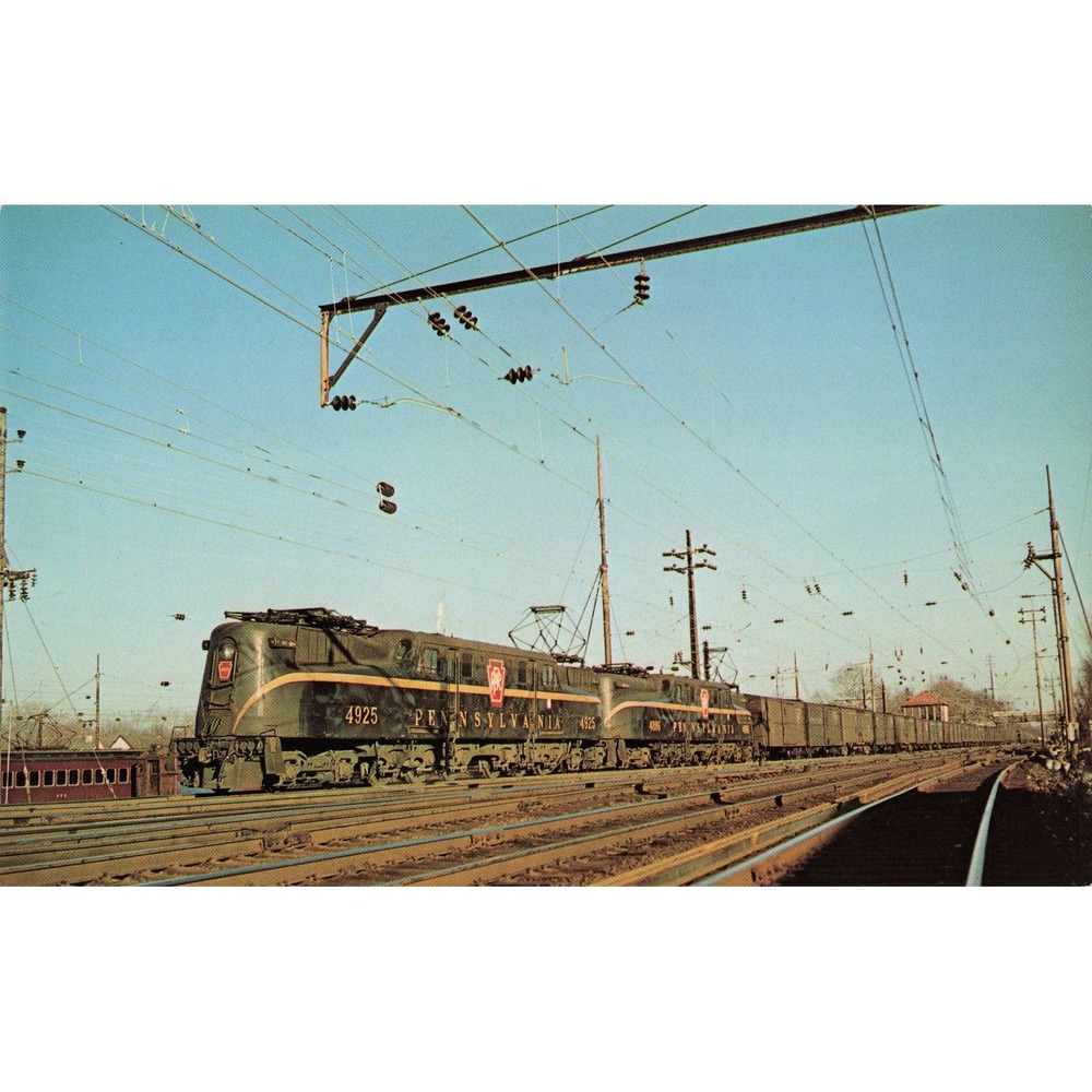 PRR Pennsylvania Railroad GG1 #4925 #4886 Electric Locomotives 1972 Card JT-471